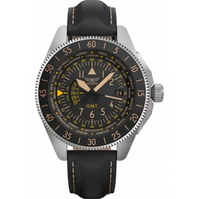 Швейцарские наручные мужские часы AVIATOR V.1.37.0.303.4. Коллекция Airacobra W239775