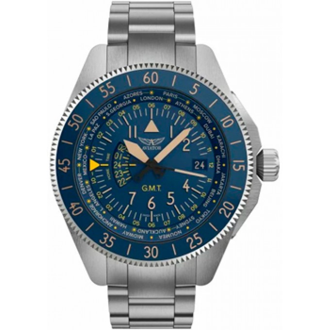 Швейцарские наручные мужские часы AVIATOR V.1.37.0.304.5. Коллекция Airacobra W239778