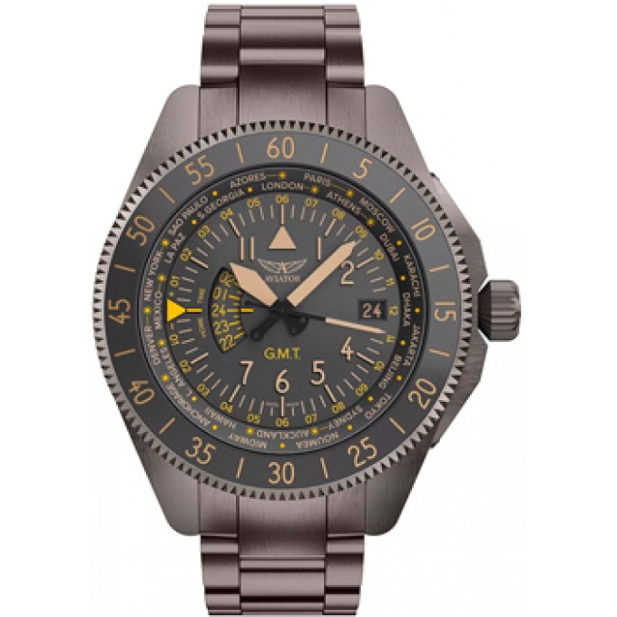 Швейцарские наручные мужские часы AVIATOR V.1.37.7.305.5. Коллекция Airacobra W240165